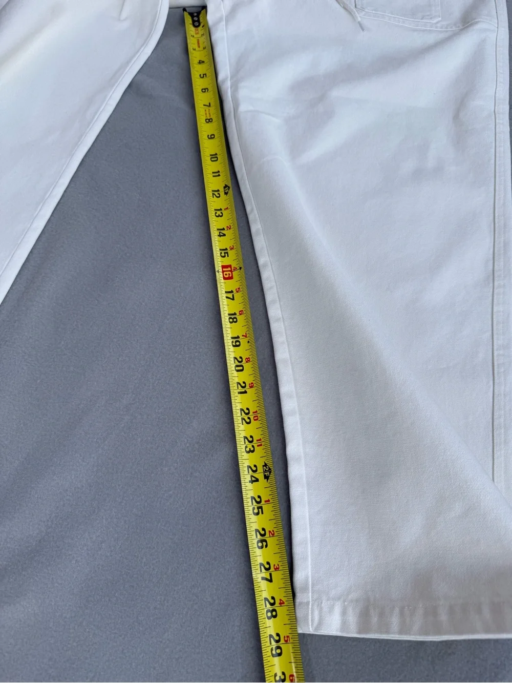 Chez Rien Wide Fatigue Pants In Bone Men Sz XL Loose Fit Draw Cord Waist Canvas
